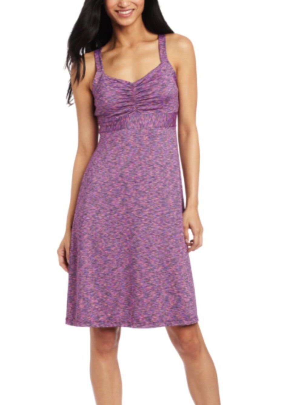 prAna Purple Amaya Space-Dye Athleisure Dress Size Small